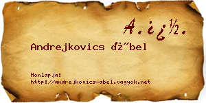 Andrejkovics Ábel névjegykártya